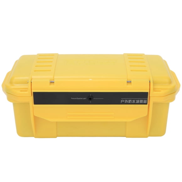 Caja de herramientas de plástico duro reforzado con ABS, amarilla, resistente a golpes y al agua, con amortiguación.