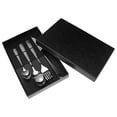 thumbnail image 5 of Juego de cubiertos para cena, vajilla de acero inoxidable 316, tenedor, cucharas, apto para lavavajillas (plateado), 5 of 5