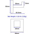 thumbnail image 5 of Gancho para toallas de baño de acero inoxidable, cuadrado, para ropa, toalla, abrigo, bata, armario, armario, soporte para esponja, colgador para baño, cocina, garaje, resistente, montado en la, 5 of 5