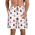 thumbnail image 1 of Goofa Maillots de Bain Imprimés Cœurs de Chat Mignons pour Hommes Été Séchage Rapide Short de Plage Maillots de Bain - Grand, 1 of 6