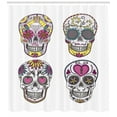 thumbnail image 3 of Ambesonne Sugar Skull Shower Curtain, Mexican Skulls Set, 69"Wx84"L, Multicolor, 3 of 3
