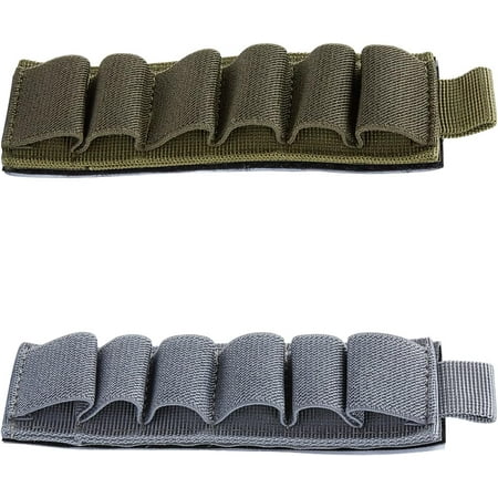 2 Set 2 Colors Roll Tool Holder 7x2inch Olive Gray Velcro Tool Pouch Nylon Easy Storage and Carrying Tool Organiser Pouch for Outdoor Activities Hunting Shooting DIY