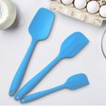thumbnail image 3 of Set de 3 Spatules en Silicone, Poignée Ergonomique Spatules Résistantes à la Chaleur, Spatules en Caoutchouc Antiadhésives avec Noyau en Acier Inoxydable, Bleu, 3 of 6