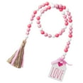 thumbnail image 6 of Set of 5 Tassel Beaded Pendant Door Decoration Pink Garland, 6 of 8