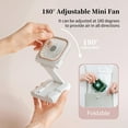 thumbnail image 5 of Necklace Fan Mini Wearable Fans Foldable Hanging Fan USB Rechargeable 3 Speed Fan with Phone Holder for Outdoor Traveling, 5 of 9