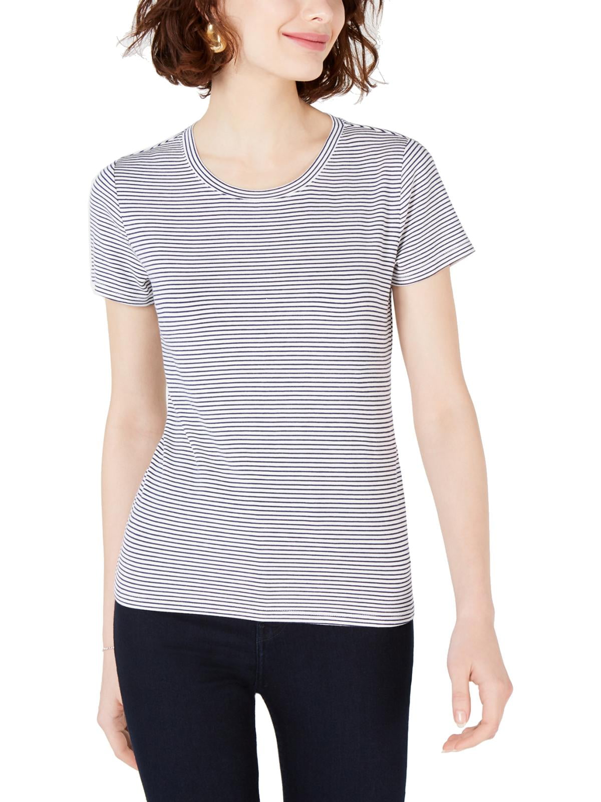 Maison Jules Womens Asymmetrical Basic T-Shirt 