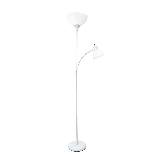 Lf2000 Wht Floor Lamp With Reading, Mainstays 72 Combo Floor Lamp With Adjustable Reading Gold