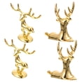 thumbnail image 4 of RUNROTOO 4Pcs Golden Reindeer Ornament Zinc Alloy for Holiday Table Decor and Desk Ornaments, 4 of 8