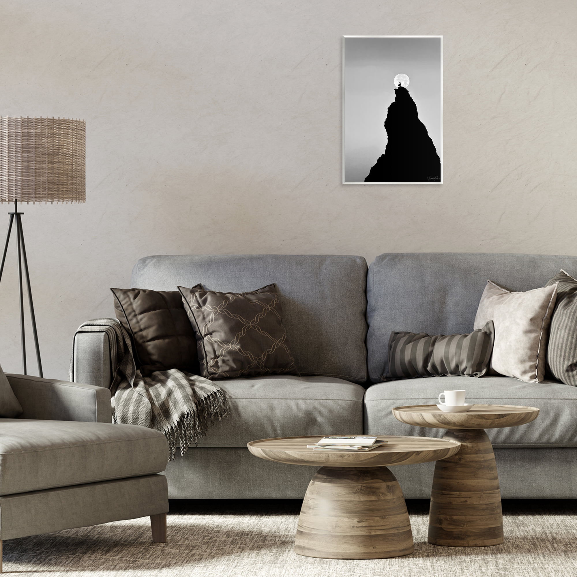 Stupell Industries Bird Silhouette on Peak Landscape Photography Unframed Art Print Wall Art, 10 x 15