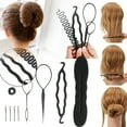 thumbnail image 2 of Herramienta para trenzar el cabello Ecomeon 3 Tipos de diseño de cabello a la moda Accesorios para el cabello 4PCS, 2 of 6