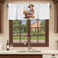 thumbnail image 6 of Bathtub Cow Thanksgiving Curtain Valances for Windows, Kitchen Valance Window Treatments Panel 2 Pack, Fall Sunflower Autumn Farmhouse Rod Pocket Short Curtains for Bathroom Bedroom 42 x 12 Inch, 6 of 8