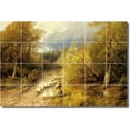 thumbnail image 1 of Ceramic Tile Mural-Herman Herzog Country Painting 165. 25.5" w x 17" h using (24) 4.25 x 4.25 ceramic tiles, 1 of 3