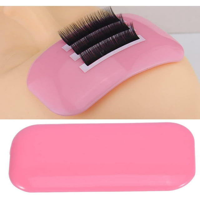 2 soportes de silicona para extensiones de pestañas, paleta de soporte reutilizable para pestañas postizas, paleta de pegamento para cejas (rosa) TUNC Sencillez