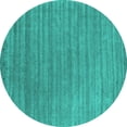 thumbnail image 1 of Ahgly Company Indoor Round Abstract Turquoise Blue Contemporary Area Rugs, 8' Round, 1 of 4