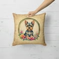 thumbnail image 2 of Yorkshire Terrier and Flowers Fabric Decorative Pillow 18 in x 18 in, 2 of 5