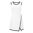 thumbnail image 7 of Summer Athletic Tennis Dresses for Women Stretch Tank Shorts Romper Dress Built in Pocket Sleeveless Golf Workout Outfits, White, M, 7 of 7