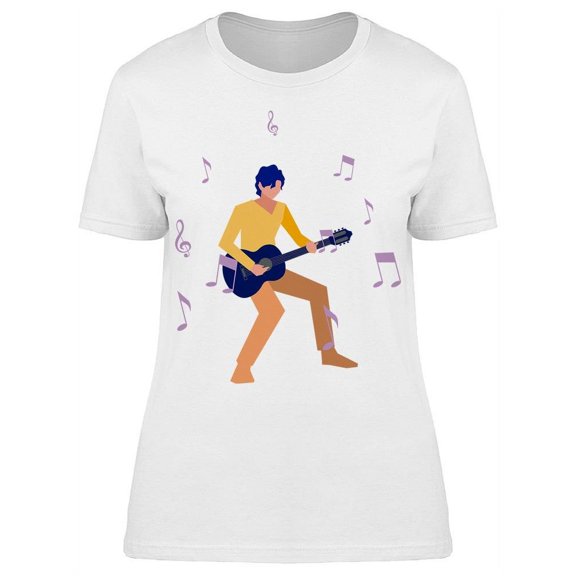 Classic Guitar Performer T-Shirt Women -Image by Shutterstock, Female XX-Large