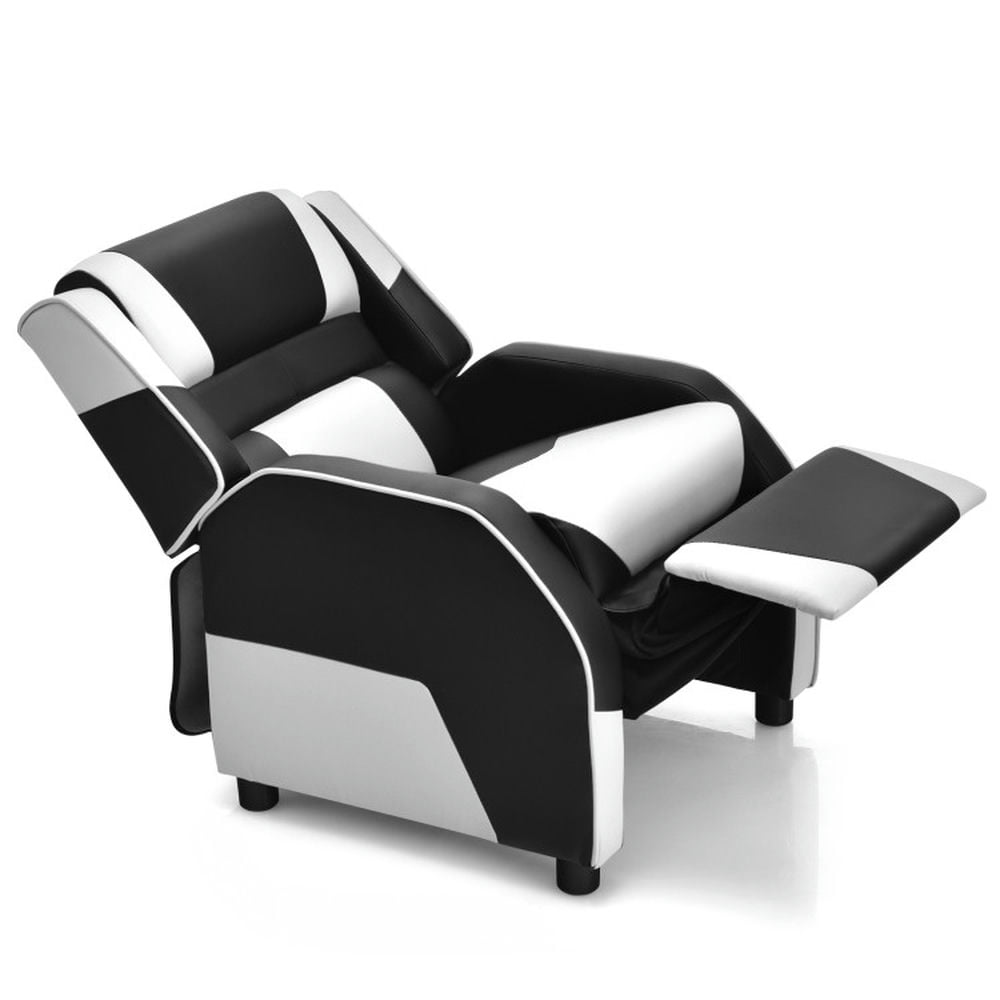 Kadyn Kids Recliner Chair, Kids Relax Chair,Lazy Boy Chair,Kids Youth PU Leather Gaming Sofa Recliner with Headrest and Footrest-White