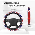 thumbnail image 4 of Universal 15 Inch British Flag Britain English England Elastic Stretch Neoprene Steering Wheel Cover For Car Truck Suv, 4 of 6