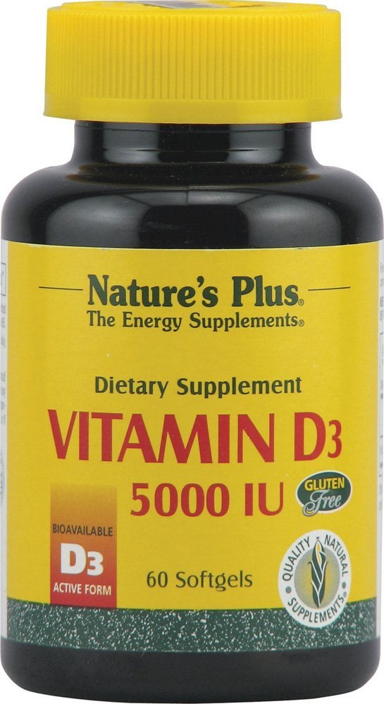 Natures Plus Vit D3 5000 Iu Softgel 60 Walmartcom