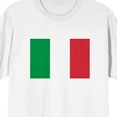 thumbnail image 2 of Deconstructed Italian Flag on White Ground Adult Crew Neck Short Sleeve T-shirt - XS, 2 of 7