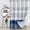 Navy Blue, variant on No Hook Shower Curtain with Snap in Liner Set Cotton and Linen Blend Shower Curtain for Bathroom Boho Farmhouse Navy Striped 75" L x 72" W
