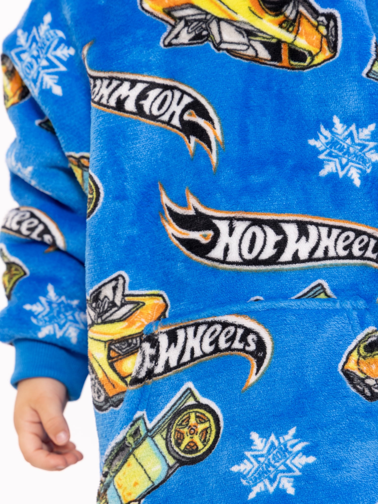 Hot Wheels Holiday Toddler Boys Cozy Hoodie with Faux Shearling Lining, Sizes 12M-5T