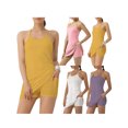 thumbnail image 4 of TheFound Femmes Robe de Sport Bretelles de Couleur Unie Jupe avec Doublure Short, 4 of 7