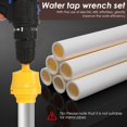 thumbnail image 3 of HUGFEGWE PVC Thread Maker Tool for Electric Drill, Plastic Pipe Tap Die Set, with 3 Dies,1/2", 3/4", 1", Pipe Threader Plumbing Tool for Professional Cutting & Pipe Threaders (6PCS) U2536-3126, 3 of 7