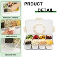 thumbnail image 2 of Contenedor para bocadillos, tabla de embutidos portátil para viajes con tapa, caja de almacenamiento de alimentos para refrigerador, organizador de bocadillos, contenedores de almacenamiento, 2 of 7