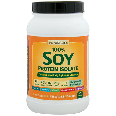 Soy Protein Isolate Powder, 100% Protein from Soy - Powered by SUPRO® - Gluten Free, Instant Mixing, Dairy Free, Vegan (Unflavored and Unsweetened, 3