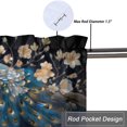 thumbnail image 5 of Peacock Printed Window Curtains Valances for Kitchen Blue Beautiful Bird Flower Plant Scenery Rod Pocket Valances for Bedroom Living Room Dining Room 54 by 18 in, 1 Panel, 5 of 6