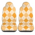 thumbnail image 2 of LNWH Car Seat Covers, Argyle Pattern Orange Pattern Car Interior Seat Covers - Universal Fit Most Cars, SUV, Trucks, 2pcs Car Seat Protectors, 2 of 8