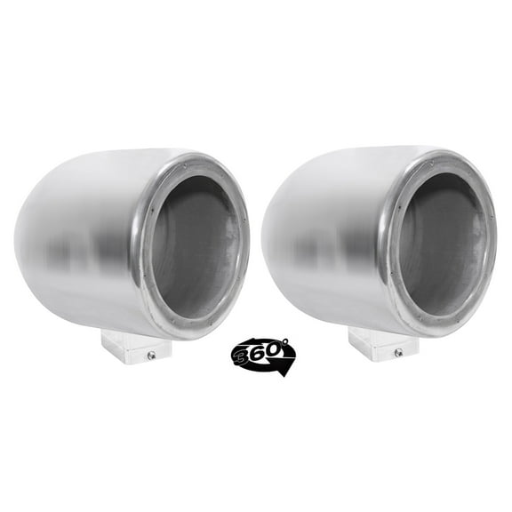 (2) Rockville MAC65S 6.5" 360° Degree Swivel Chrome Surface Mount Speaker Pods