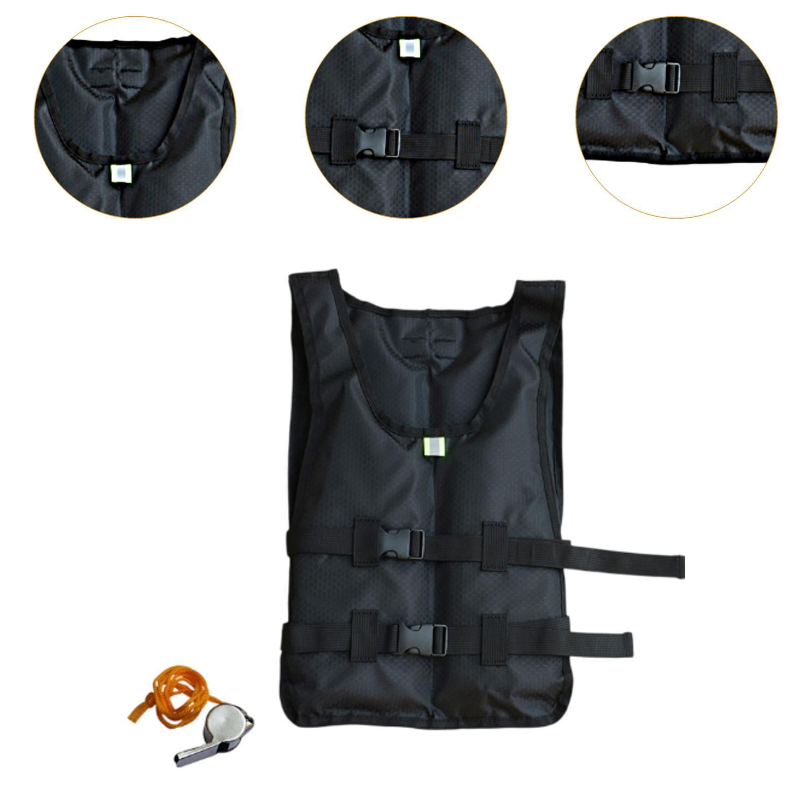 QccHieUs Life Jacket Paddle Vest for Adults Lightweight Adjustable Foldable Life Vest for Black