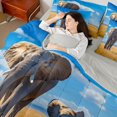 thumbnail image 5 of Erosebridal Elephant Twin Bedding, Mother Baby Savanna Bedding Comforter Set, Gray Reversible 7pcs, 5 of 6