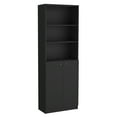 Cterwk 8 Shelves Bookcase Bookshelf with Double Door Wood Book
