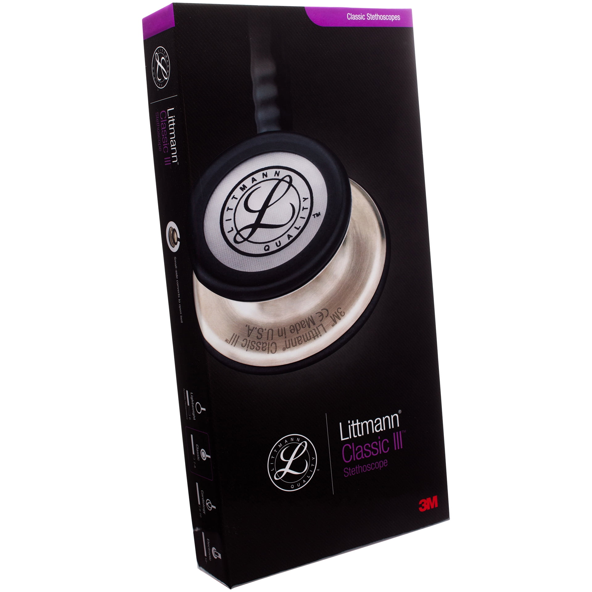 3M 5803 Littmann Classic III Stethoscope - Black Chestpiece