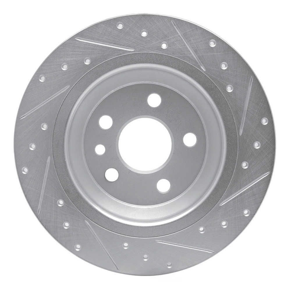 Dynamic Friction Company 631-27035L DFC Brake Rotor - Drilled And Slotted - Silver