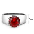 thumbnail image 2 of Luxe Jewelry Designs Stainless Steel Women's Ring with Siam Red Synthetic Glass Stone - Size 10, 2 of 4