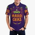 thumbnail image 5 of Wukai Mardi Gras2 Men’s Polo Shirts,Quick-Dry Athletic Shirt,Classic Fit Shirts-Medium, 5 of 8