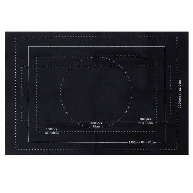 Puzzle Mat Household Solid Color Board Game Accessories Puzzles Storage Roll Mats Organizer Holding Tool with Printing Pattern black