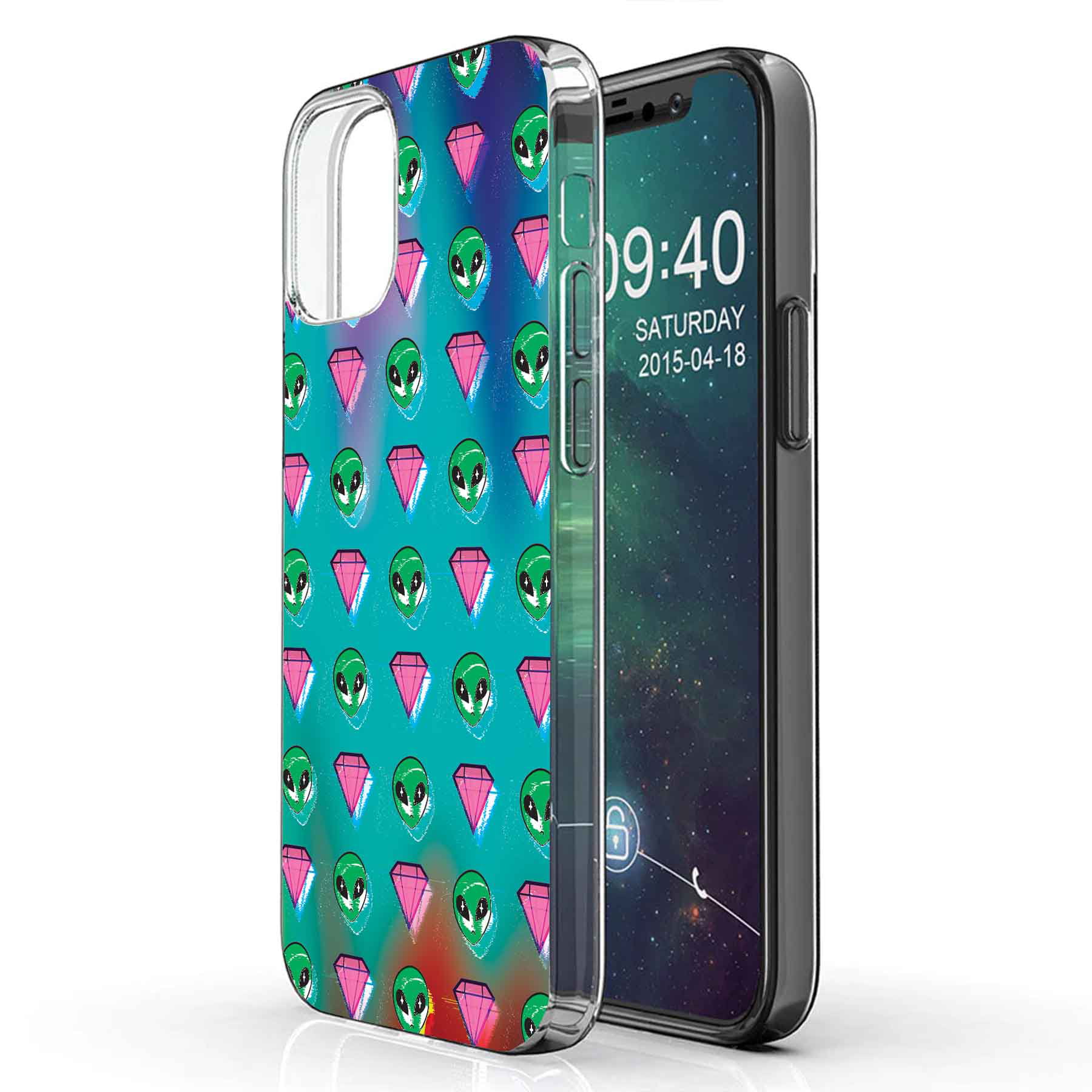 Light Weight,Ultra Flexible,Soft Touch,Anti-Scratch Clear TPU Phone Case Apple iPhone 12 Mini Rainbow Unicorn Print
