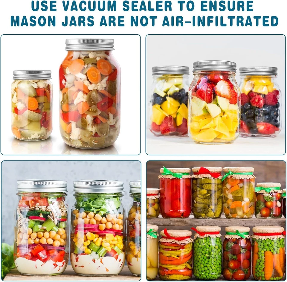 CIRCLE- Mason Jar Vacuum Sealer Kit For Foodsaver Food Saver Jar Sealer Pump Can Opener