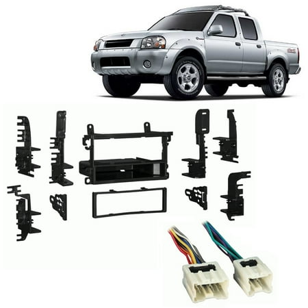 - Fits Nissan Frontier 02-04 Single DIN Stereo Harness Radio Install Dash Kit