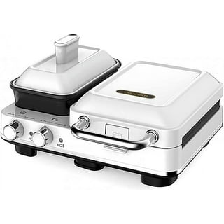 Mercury Sandwich Maker and Toaster with Non-Stick Surface, White (46781)