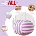 thumbnail image 6 of Wekapo Stuffed Animal Storage Bean Bag Chair Cover for Kids | Stuffable Zipper Beanbag for Organizing Children Plush Toys Large Premium Cotton Canvas, 6 of 7