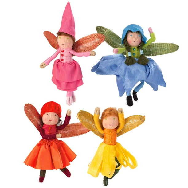 Blooming Mini Fairies Set of 4 Posable Fairy Dolls for Kids Walmart