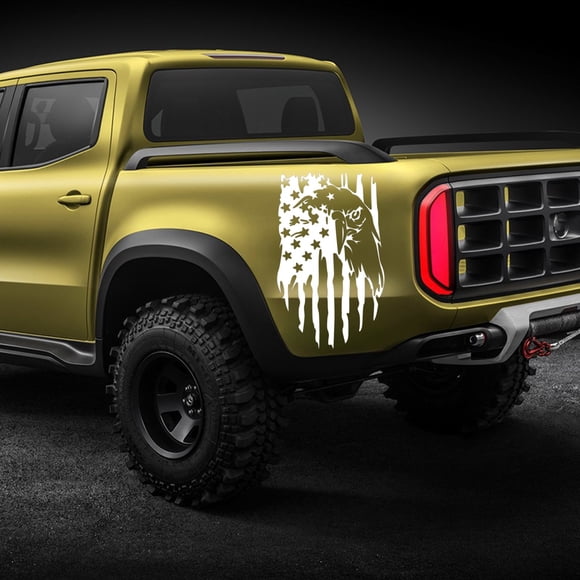 LSLJS Truck Rear Gear Flag Striation Head Car Body Stickers Car Carving Car Stickers Universal Stickers