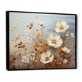 thumbnail image 2 of Designart "White Orange Minimalism Flower composition" Abstract Botanicals Floater Framed Canvas Art Print, 2 of 7